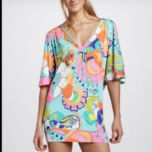 Trina Turk sea cove swim Cover-up dress, small